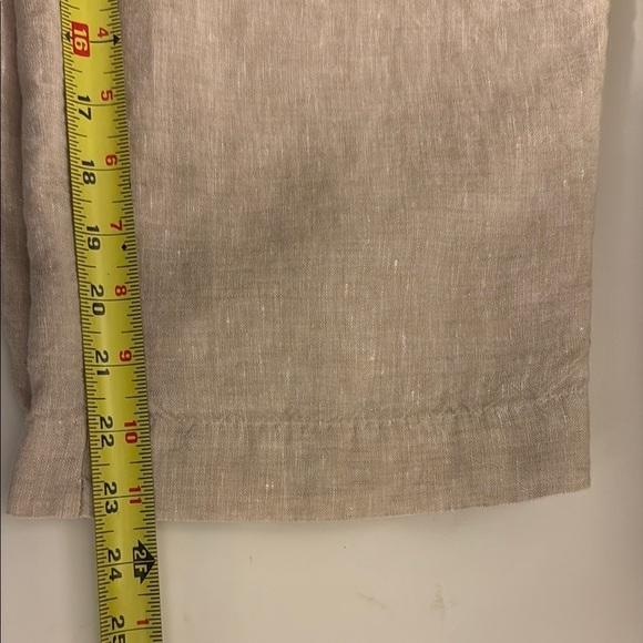 Chico's Tan Capris 100%Linen Relaxed Fit capris #204 - Picture 8 of 9